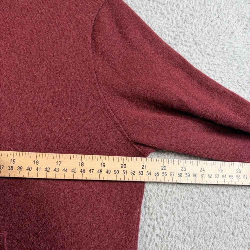 Banana Republic 100% Cashmere Hoodie Mens M Sweater Burgundy Quiet Luxury Preppy